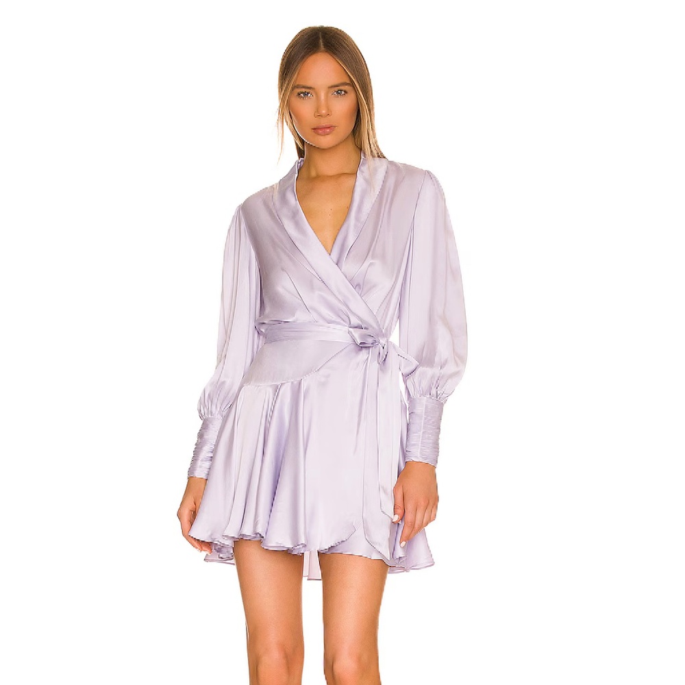 Zimmerman Blue/Lilac Mini Wrap Dress